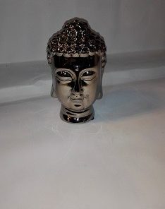 Cabeza de buda plateado
