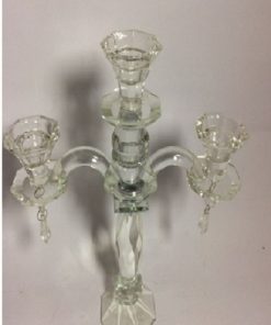 Candelabro de cristal tres brazos
