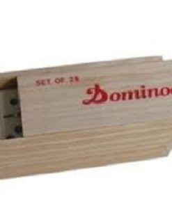 Dominó con estuche de madera