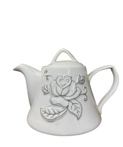 Tetera blanca de loza