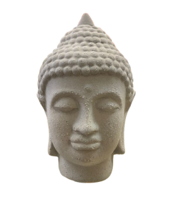 Cabeza de buda gris